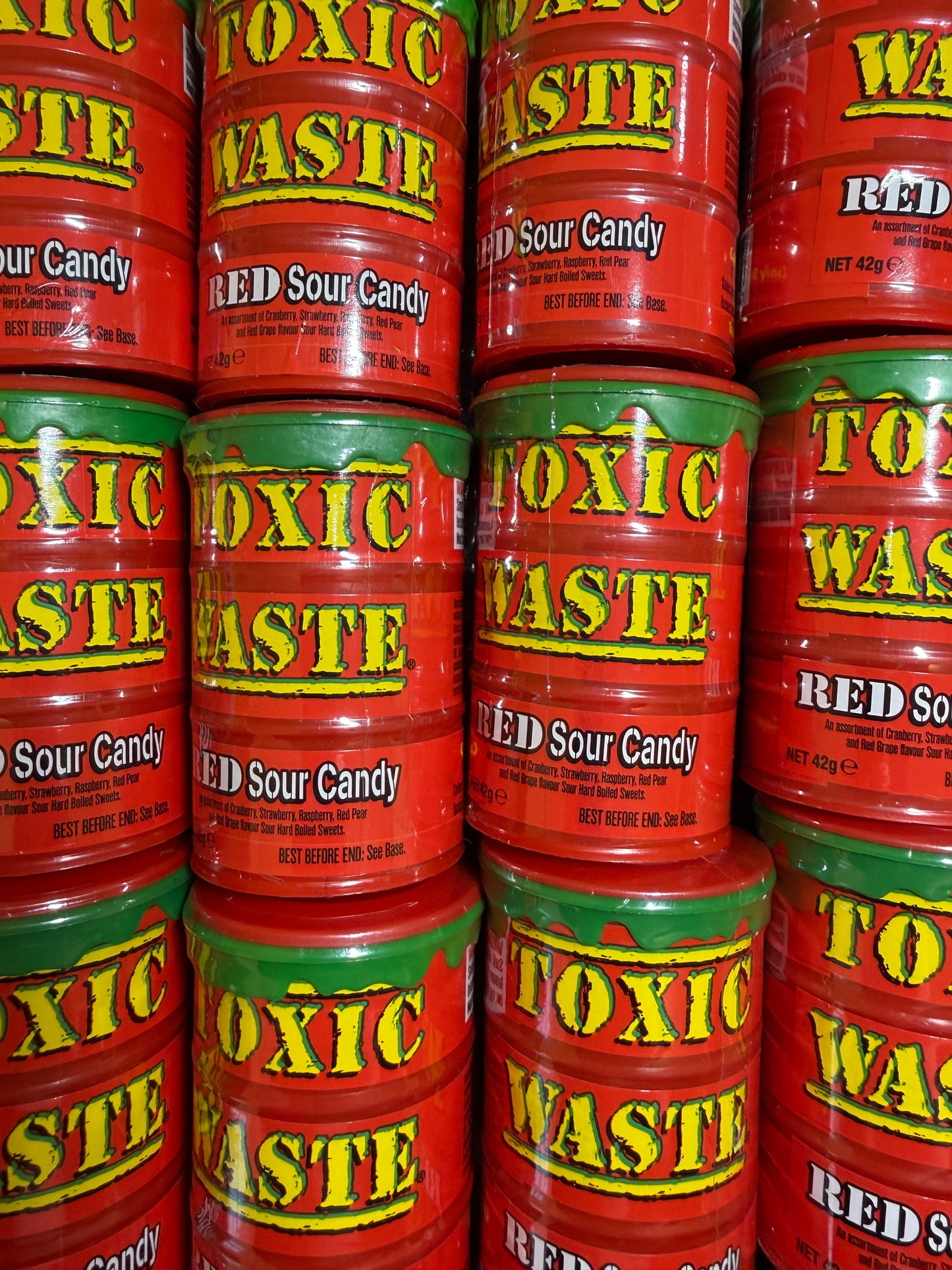 BONBONS TOXIC WASTE – 5 saveurs (Red Sour Candy)