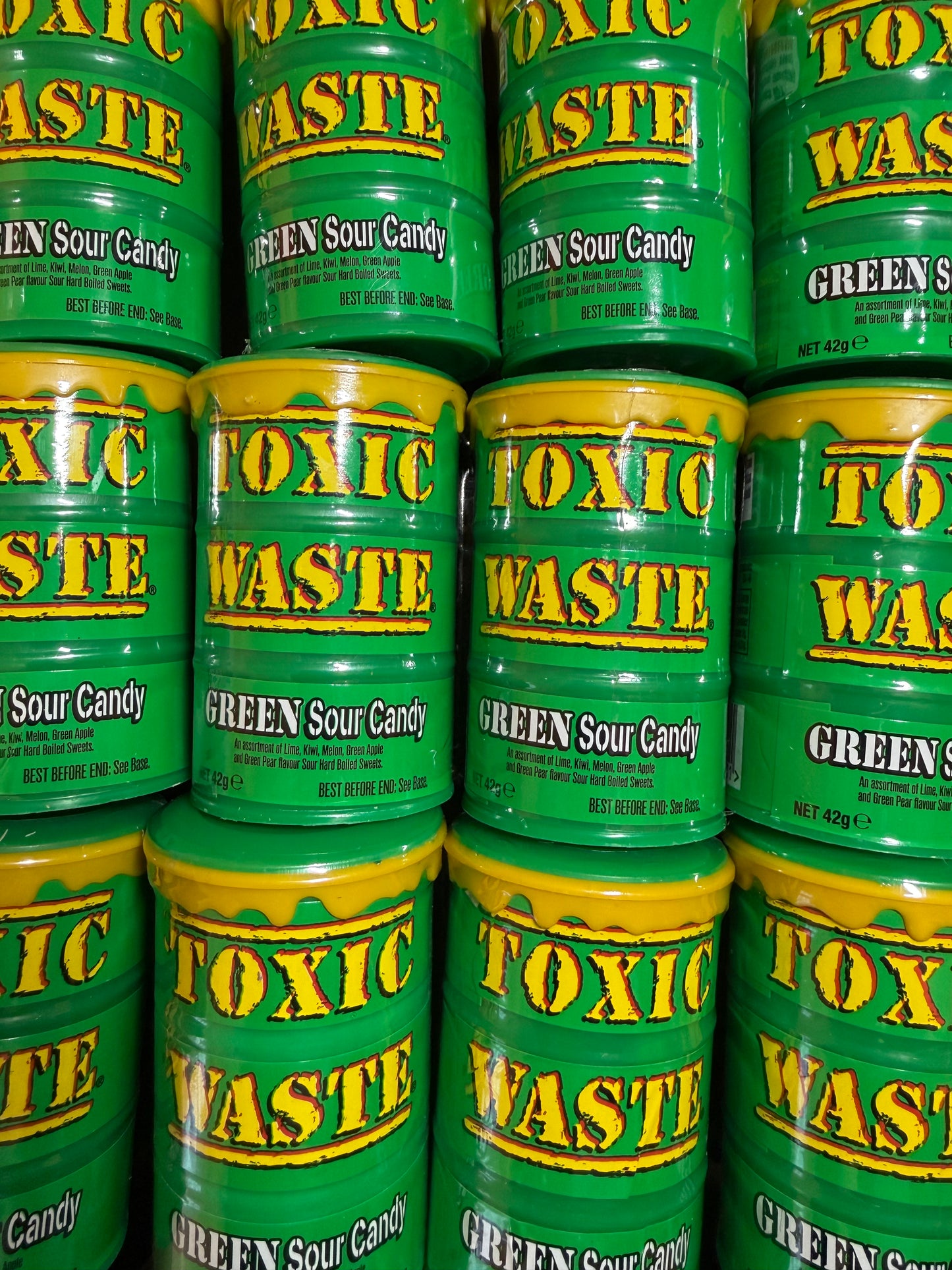 BONBONS TOXIC WASTE - 5 saveurs (Green Sour Candy)
